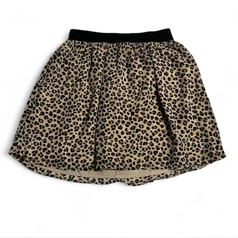 Abercrombie & Fitch Leopard Print Skirt - Black and Tan